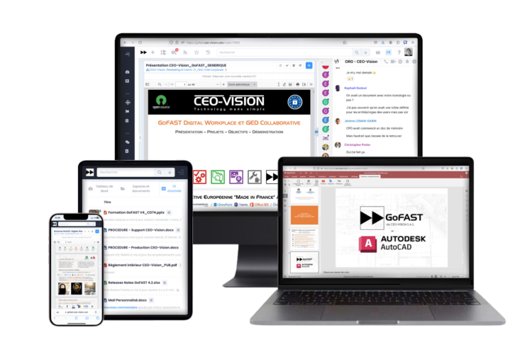 Ecran GoFAST Digital Workplace et GED