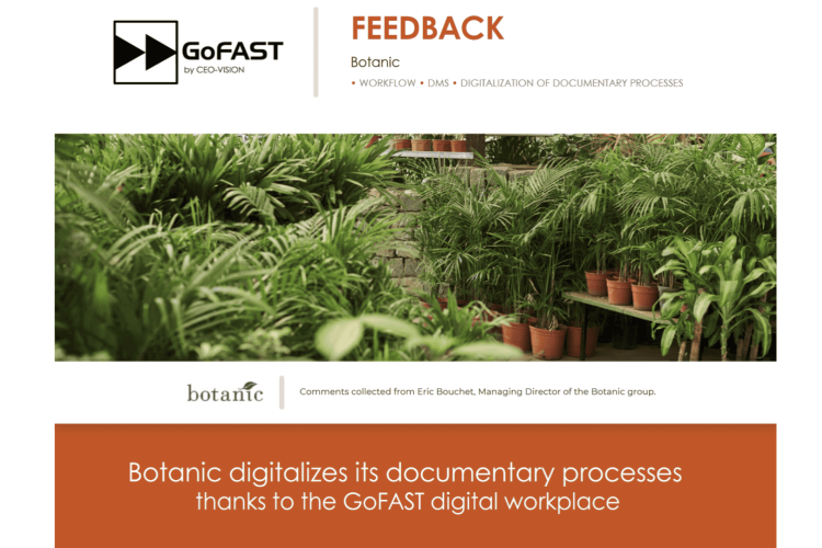 Feedback Botanic Digital Workplace and DMS GoFAST